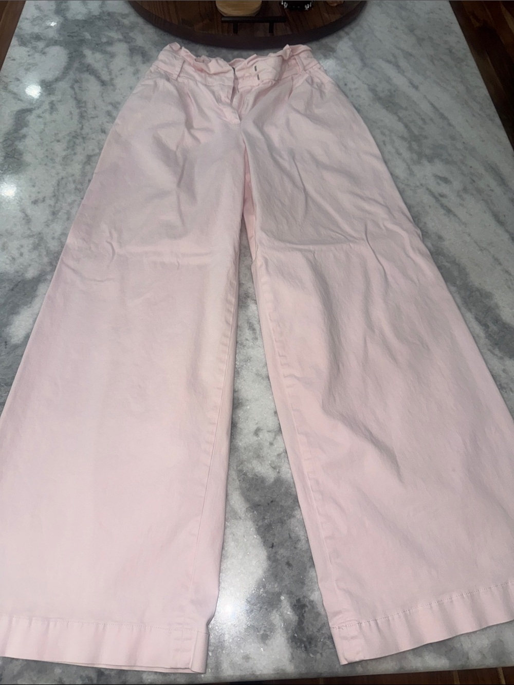 Express Women's Light Pink Wide-Leg Pants